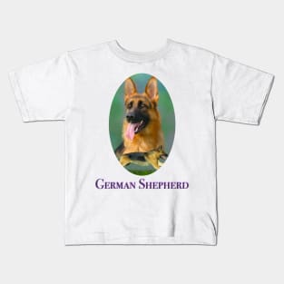 German Shepherd Breed Art With NamePlate Kids T-Shirt